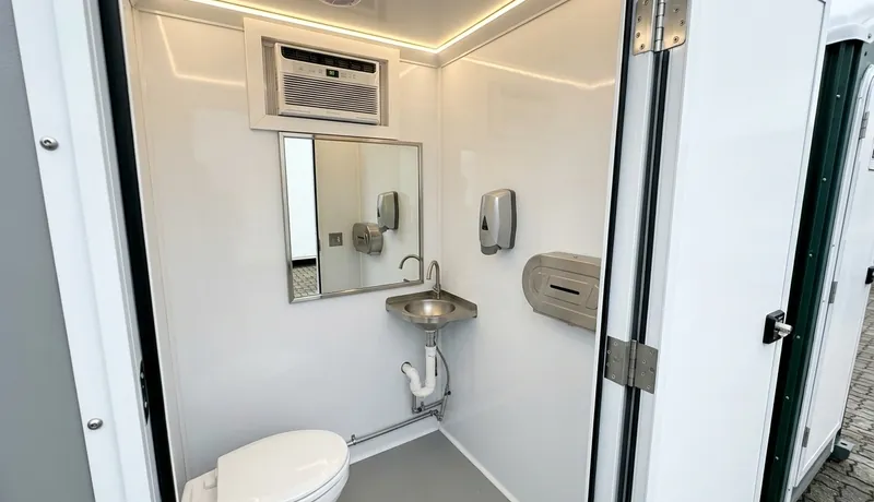 Climate-Controlled Porta Potty event setup in Tulsa, OK