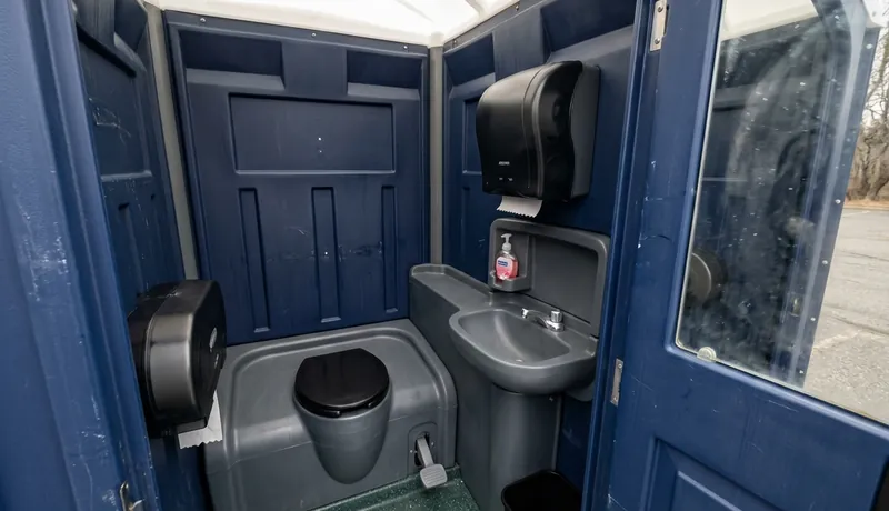 Deluxe Porta Potty (with Flushing) construction deployment in Tulsa, OK