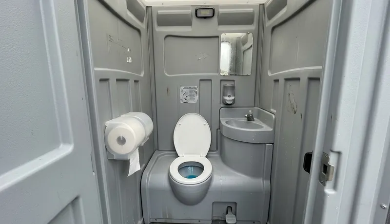 Flushable Porta Potty event setup in Tulsa, OK
