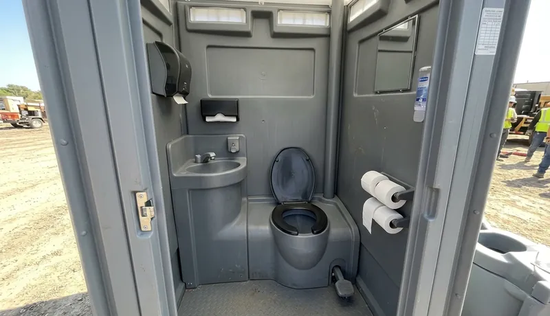 Flushable Porta Potty construction deployment in Tulsa, OK