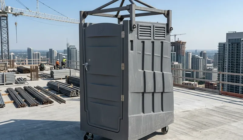 High-Rise Porta Potty on-site placement in Tulsa, OK