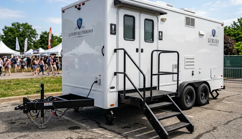 Restroom Trailer delivery to site in Tulsa, OK