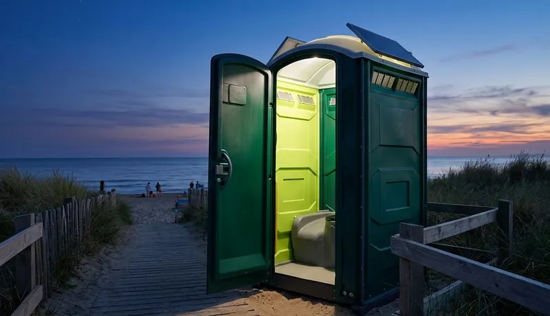 Solar-Powered Porta Potty rental unit in Tulsa, OK