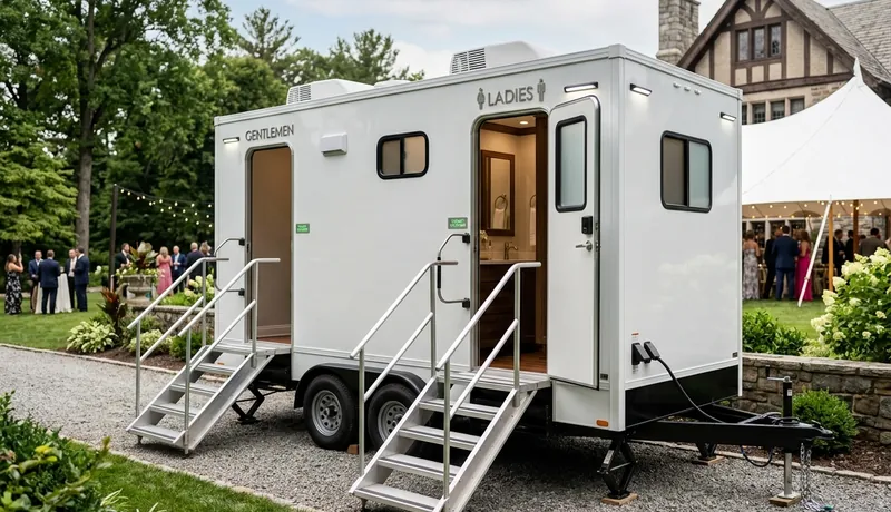 Luxury Restroom Cabin delivery to site in Tulsa, OK