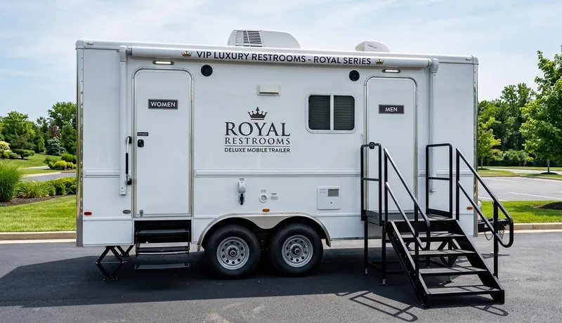 3-stall luxury restroom trailer, Outdoor wedding venue in Tulsa, OK, Tulsa, OK